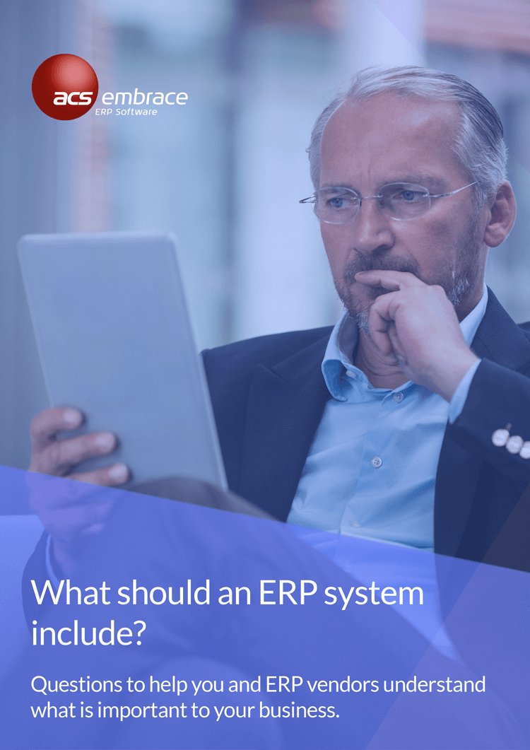 What should an ERP system include